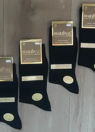 Шкарпетки чорні бавовняні чоловічі marjinal 40-45 (12 пар в упаковці)