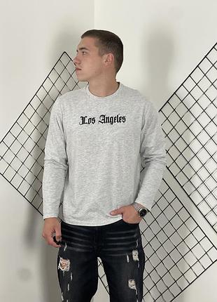 Світло сірий лонгслів primark los angeles