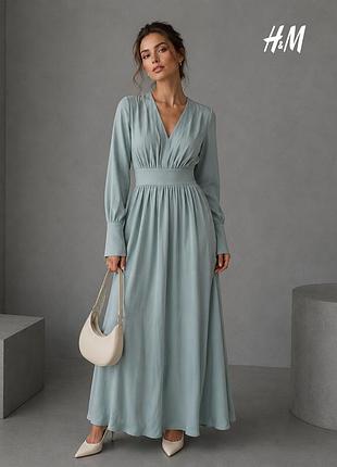 Нова ошатна ніжно зелена максі сукня h&amp;m xs