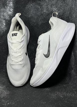 Білі чоловічі кросівки сіточка nike wearallday 33 см