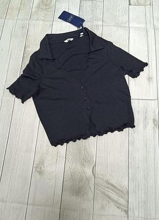 Топ короткий на ґудзиках футболка модал jack wills