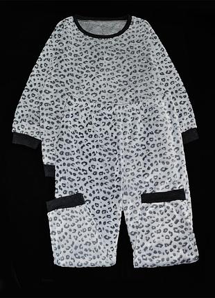 Теплая плюшевая пижама yours plus size велсофт р.10xl\11xl