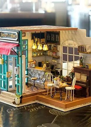 Конструктор 3d мини-домик robotime rolife simon's coffee dg109 3