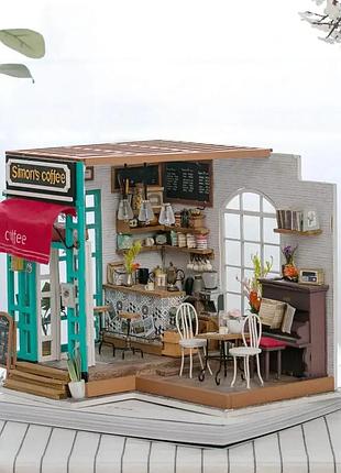Конструктор 3d мини-домик robotime rolife simon's coffee dg109 4