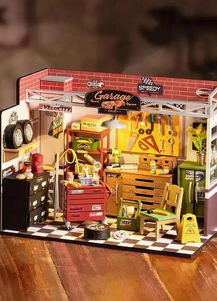 Конструктор 3d мини-домик robotime rolife garage workshop dg165 5