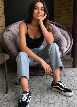 Оригинальные кеды vans old skool черные черно-белые унисекс eur 39 / 25 см
