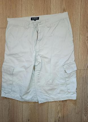 Мужские шорты карго l.o.g.g. (h&amp;m) / светлые хлопковые шорты, p.m