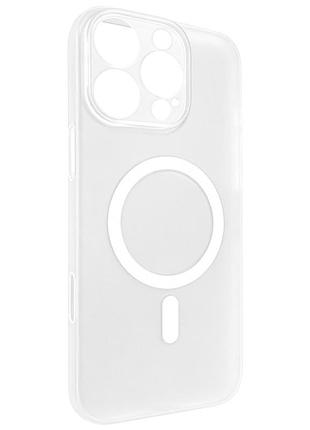 Ультратонкий бампер-накладка pc slim matte с поддержкой magsafe, кнопкой camera control для apple айфон 16 pro white