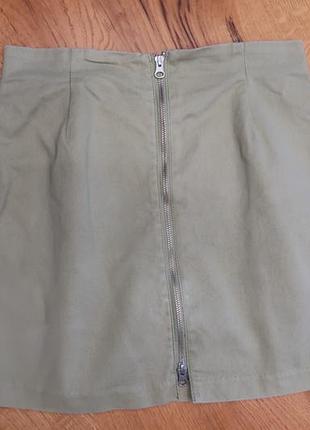 Мини-юбка хаки s