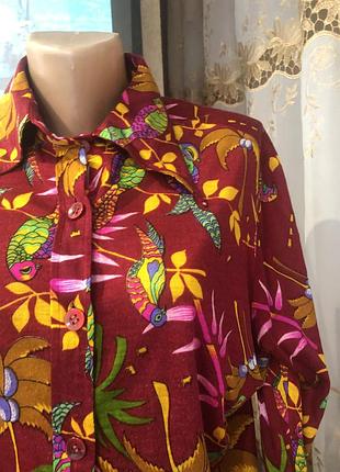 Яскрава сорочка жіноча в ретро стилі