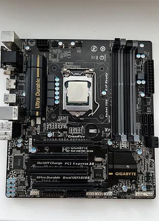 Материнская плата gigabyte ga-h87m-d3h + процессор в подарок