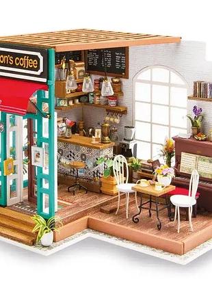 Конструктор 3d мини-домик robotime rolife simon's coffee dg109