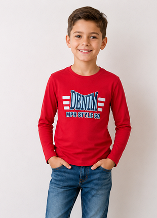 Реглан футболка с длинным рукавом 3d denim mpr style co, туречкова, р 134