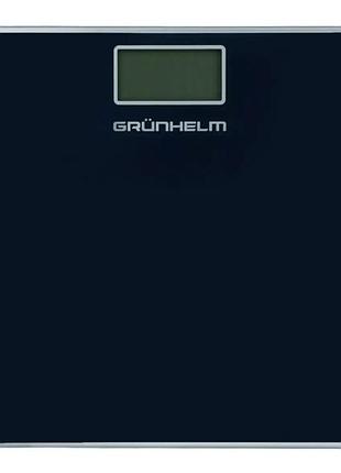 Ваги підлогові grunhelm bes-35blg скляні до 180 кг синій