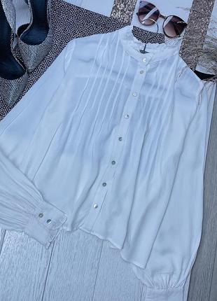 Літня сорочка біла mango xs oversize сорочка оверсайз вільна сорочка з обʼємними рукавами