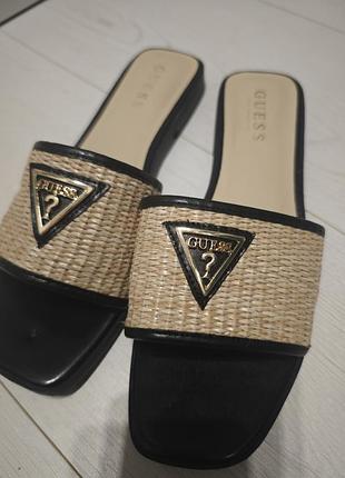 Шлепанцы guess из соломы