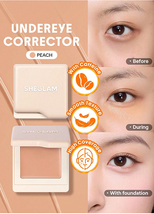 Коректор під очі sheglam wake up call undereye color corrector — peach (6238)