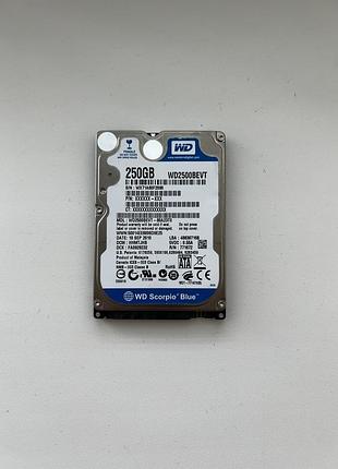 Жорсткий диск western digital scorpio blue 250gb 5400rpm 8mb wd2500bevt 2.5 sata ii
