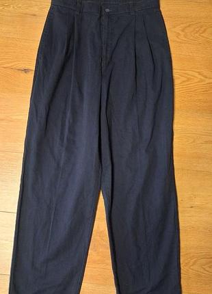 Брюки брюки шиноса chino мужские темно синие wool worths, размер s.