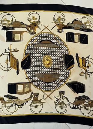 Шовковий платок hermes les voitures a transformation “la perriere 1965