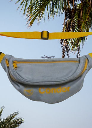 Вінтажна поясна сумка бананка трансформер від авіакомпанії condor airlines германія