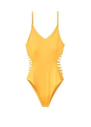 Суцільний купальник victoria's secret pink strappy side s