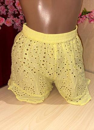 Женские хлопковые  шорты с вышивкой ришелье missguided uk 6 eur 34