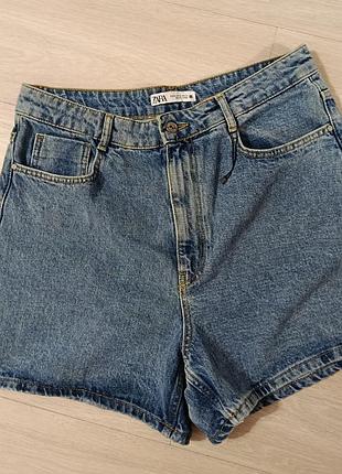 Джинсовые шорты zara 44размер