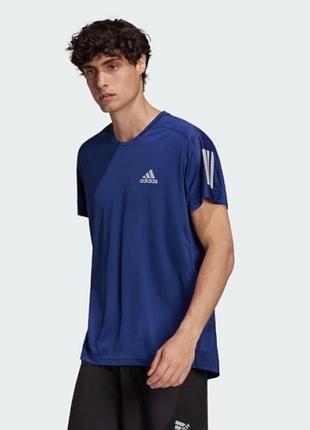 Adidas own the run aeroready футболка легка для бігу бігова синя м літня спортивна синя h34494