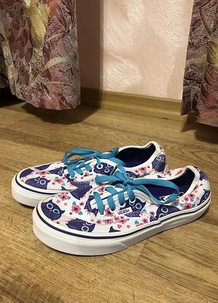 Оригінальні текстильні кеди vans з принтом сови / ванс оригінал
