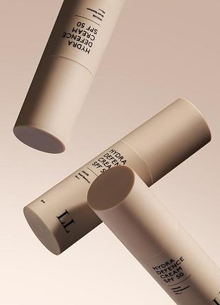 Сонцезахисний крем потрійної дії для обличчя spf 50 hydra defence cream ll loveloss love loss український бренд спф 30 мл маска для сну в подарунок