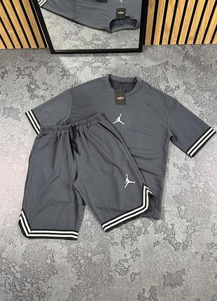 Літній комплект oversize air jordan сірий артикул: j0019