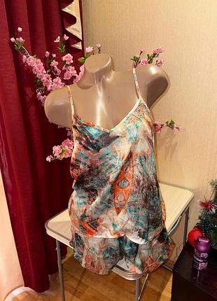 Женский домашний комплект майка-топ+шорты primark uk 10-12 eur 38-40