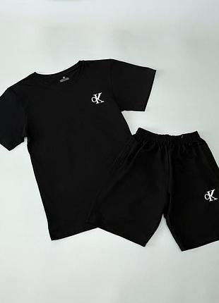 Футболка чорна + шорти calvin klein артикул: с0002