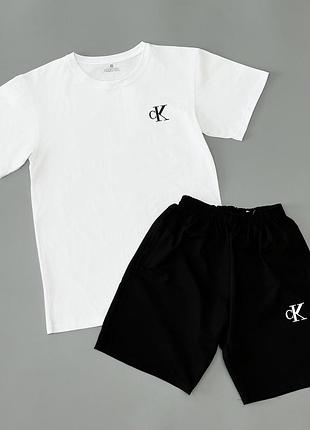 Футболка біла + шорти calvin klein артикул: c0001