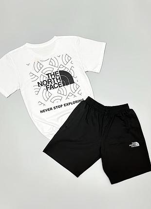 Футболка біла tnf nse + шорти tnf артикул: t0041