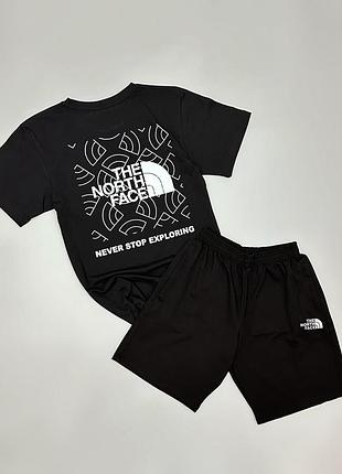 Футболка чорна tnf nse + шорти tnf артикул: t0040