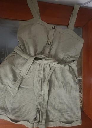 Комбез з мусліну  зелений  m-l