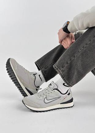 Мужские кроссовки nike waffle s beige grey black 3