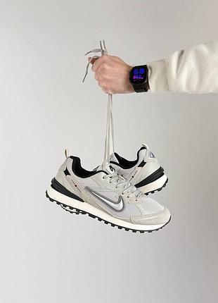 Мужские кроссовки nike waffle s beige grey black 4