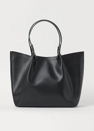 Сумка велика h&m чорна вмістка шопер