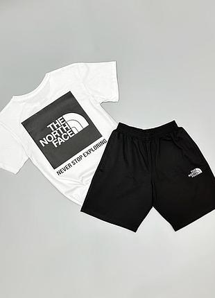 Футболка біла tnf nse + шорти tnf артикул: t0035