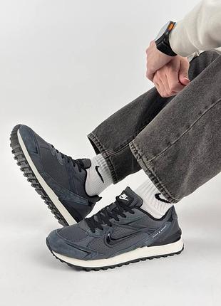 Мужские кроссовки nike waffle s grey black 5
