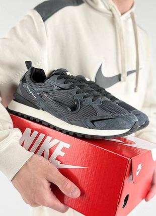 Мужские кроссовки nike waffle s grey black 6