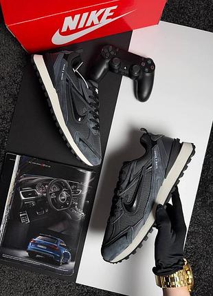 Мужские кроссовки nike waffle s grey black 10