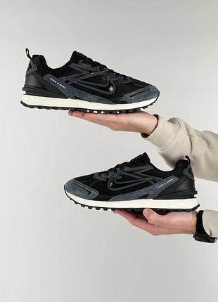 Чоловічі кросівки nike waffle s dark grey black 2