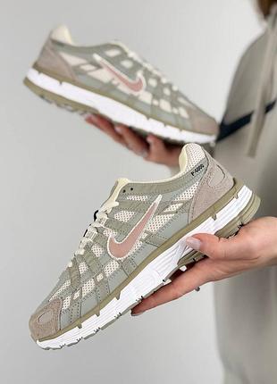 Женские кроссовки nike p-6000 olive beige