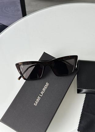 😎 saint laurent sl 737 002 brown/black 54/16/145