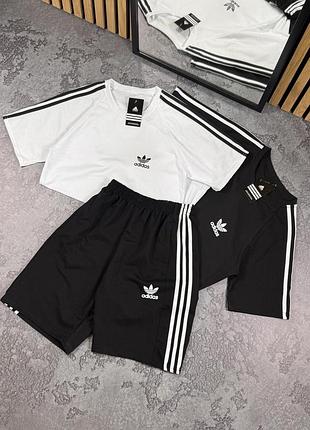 Футболка adidas біла + шорти артикул: ad1005