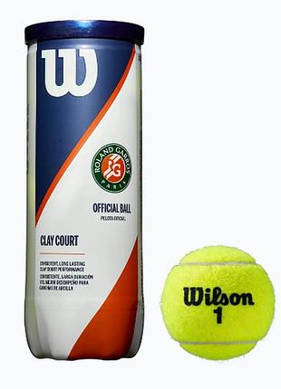 М'ячі для тенісу wilson roland garros clay ct 3 ball